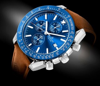 Zegarek Męski Giewont Chronograph Sapphire Brązowo Niebieski GW8720-A2 Giewont