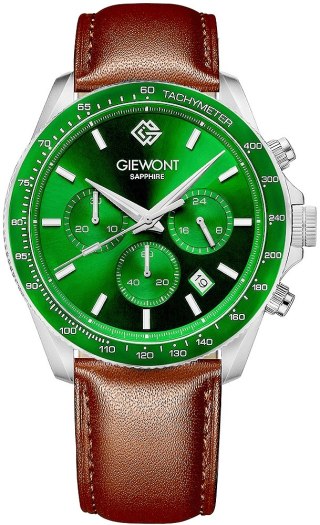 Zegarek Męski Giewont Chronograph Sapphire Brązowo Zielony GW3520-A6 Giewont