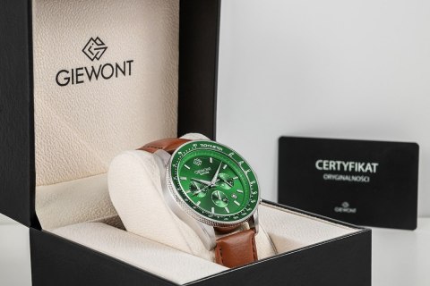 Zegarek Męski Giewont Chronograph Sapphire Brązowo Zielony GW3520-A6 Giewont
