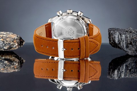 Zegarek Męski Giewont Chronograph Sapphire Brązowo Zielony GW8720-A3 Giewont