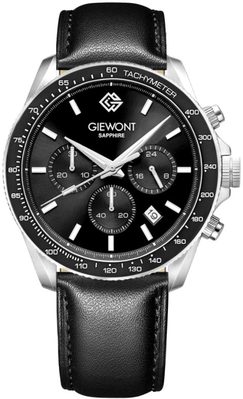 Zegarek Męski Giewont Chronograph Sapphire Czarny GW3520-A4 Giewont