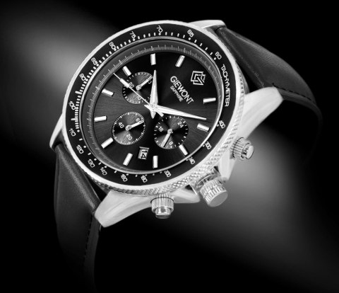 Zegarek Męski Giewont Chronograph Sapphire Czarny GW3520-A4 Giewont