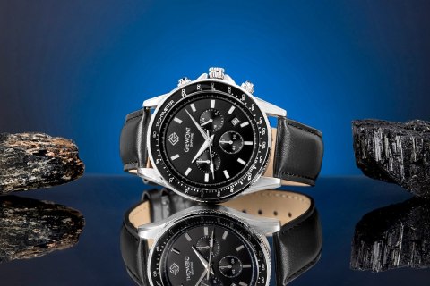 Zegarek Męski Giewont Chronograph Sapphire Czarny GW3520-A4 Giewont