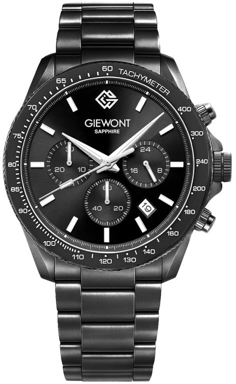 Zegarek Męski Giewont Chronograph Sapphire Czarny GW3520-B1 Giewont
