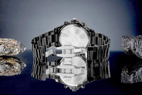 Zegarek Męski Giewont Chronograph Sapphire Czarny GW3520-B1 Giewont