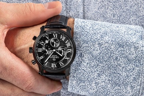 Zegarek Męski Giewont Chronograph Sapphire Czarny GW6260-A3 Giewont