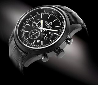 Zegarek Męski Giewont Chronograph Sapphire Czarny GW7650-A4 Giewont