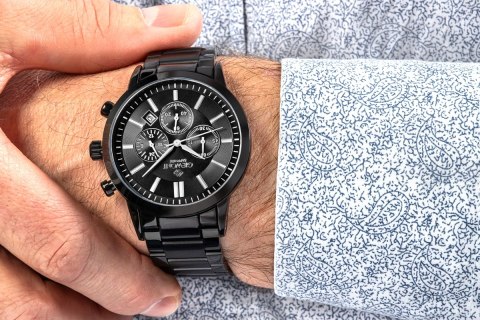 Zegarek Męski Giewont Chronograph Sapphire Czarny GW8510-B2 Giewont
