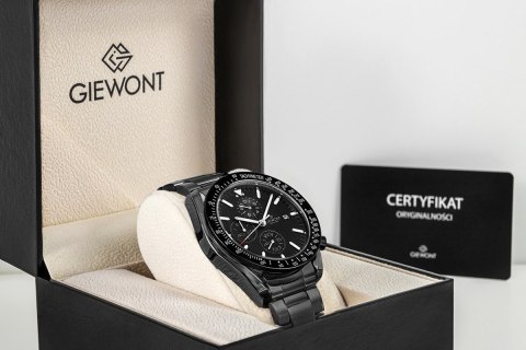 Zegarek Męski Giewont Chronograph Sapphire Czarny GW8720-B1 Giewont