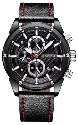 Zegarek Męski Giewont Chronograph Sapphire Czarny GW8810-A1 Giewont