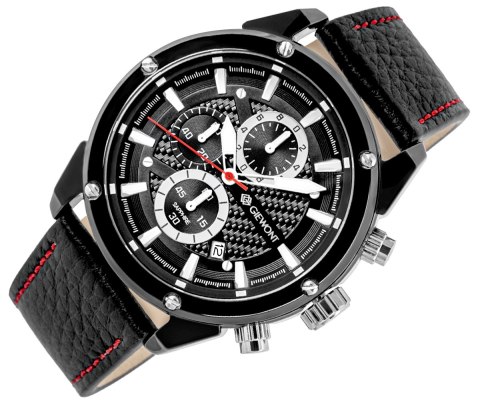 Zegarek Męski Giewont Chronograph Sapphire Czarny GW8810-A1 Giewont