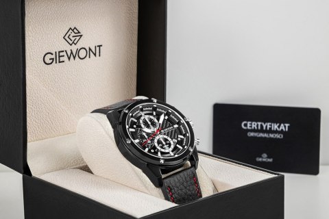 Zegarek Męski Giewont Chronograph Sapphire Czarny GW8810-A1 Giewont