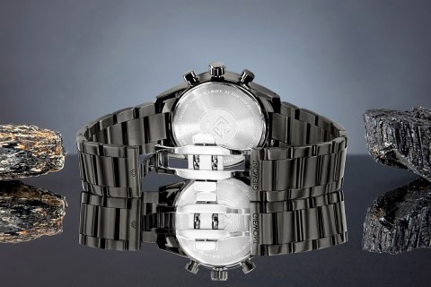 Zegarek Męski Giewont Chronograph Sapphire Czarny GW9140-B2 Giewont