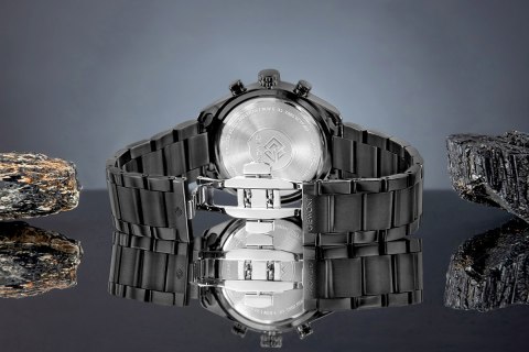 Zegarek Męski Giewont Chronograph Sapphire Czarny GW9580-B2 Giewont