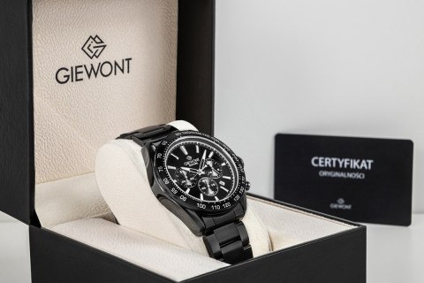 Zegarek Męski Giewont Chronograph Sapphire Czarny GW9580-B2 Giewont