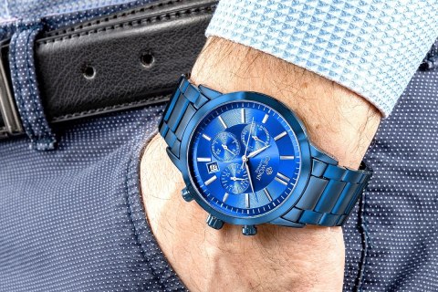 Zegarek Męski Giewont Chronograph Sapphire Niebieski GW8510-B4 Giewont