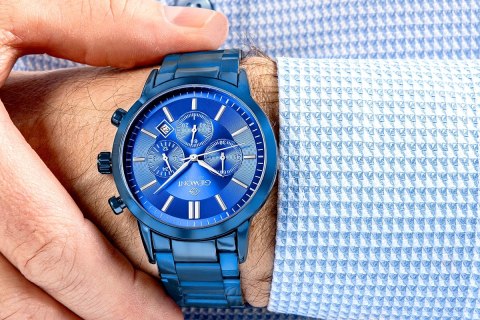 Zegarek Męski Giewont Chronograph Sapphire Niebieski GW8510-B4 Giewont