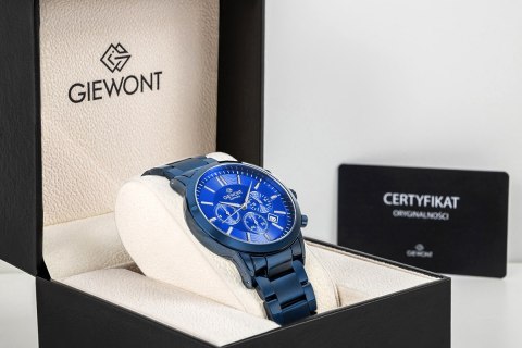 Zegarek Męski Giewont Chronograph Sapphire Niebieski GW8510-B4 Giewont