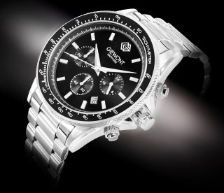 Zegarek Męski Giewont Chronograph Sapphire Srebrno Czarny GW3520-B2 Giewont