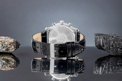 Zegarek Męski Giewont Chronograph Sapphire Srebrno Niebieski GW6260-A4 Giewont
