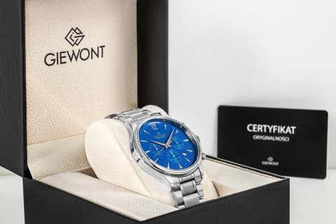 Zegarek Męski Giewont Chronograph Sapphire Srebrno Niebieski GW6310-B3 Giewont