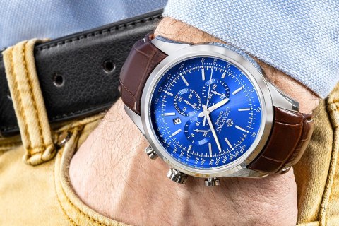Zegarek Męski Giewont Chronograph Sapphire Srebrno Niebieski GW7650-A5 Giewont