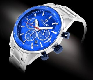 Zegarek Męski Giewont Chronograph Sapphire Srebrno Niebieski GW9140-B3 Giewont