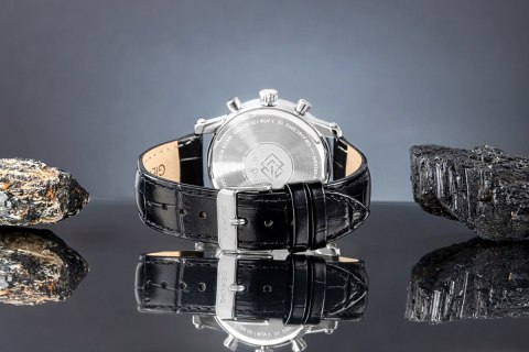 Zegarek Męski Giewont Chronograph Sapphire Srebrny GW6260-A1 Giewont