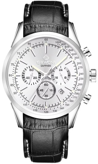 Zegarek Męski Giewont Chronograph Sapphire Srebrny GW7650-A1 Giewont