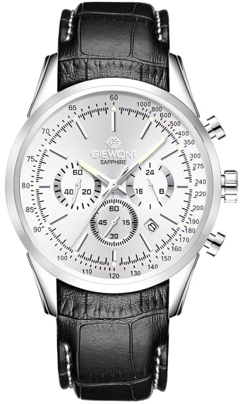 Zegarek Męski Giewont Chronograph Sapphire Srebrny GW7650-A1 Giewont