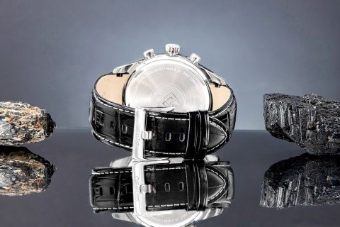 Zegarek Męski Giewont Chronograph Sapphire Srebrny GW7650-A1 Giewont