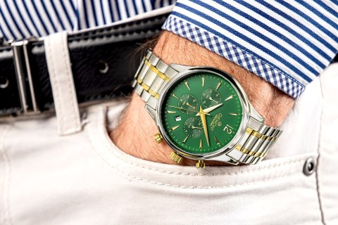 Zegarek Męski Giewont Chronograph Sapphire Zielony GW6310-B6 Giewont