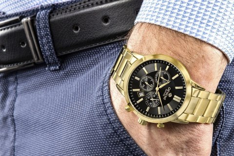 Zegarek Męski Giewont Chronograph Sapphire Złoto Czarny GW8510-B5 Giewont