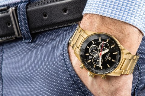Zegarek Męski Giewont Chronograph Sapphire Złoto Czarny GW9140-B4 Giewont