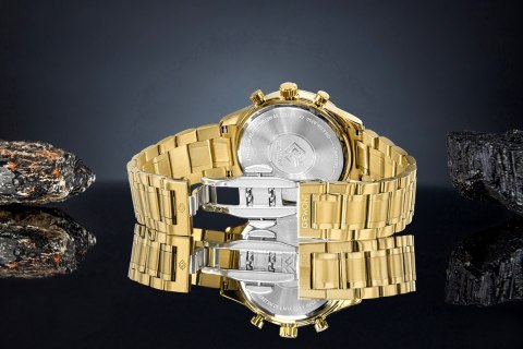 Zegarek Męski Giewont Chronograph Sapphire Złoto Niebieski GW6310-B5 Giewont