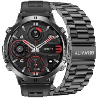 Smartwatch Gravity Czarny Pasek + Bransoleta GT42-1 Gravity