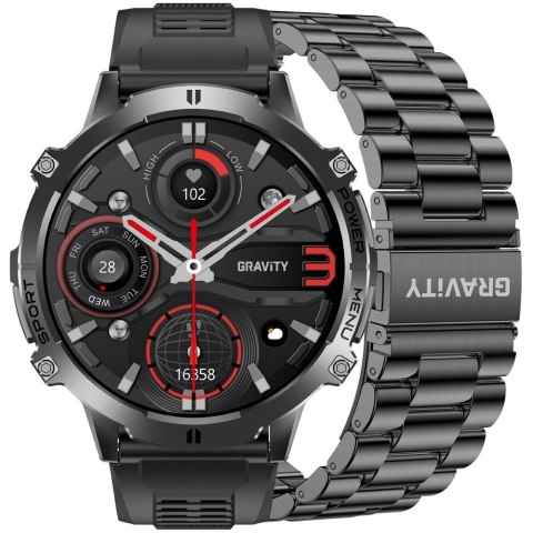 Smartwatch Gravity Czarny Pasek + Bransoleta GT42-1 Gravity