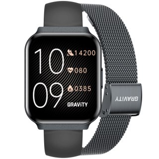 Smartwatch Gravity Czarny Pasek + Bransoleta GT44-5 Gravity