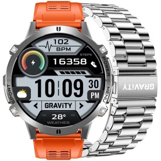 Smartwatch Gravity Grafitowy Pasek + Bransoleta GT42-4 Gravity