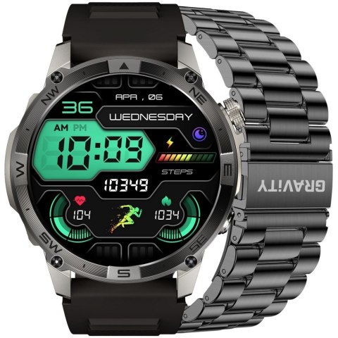 Smartwatch Gravity Grafitowy Pasek + Bransoleta GT46-3 Gravity