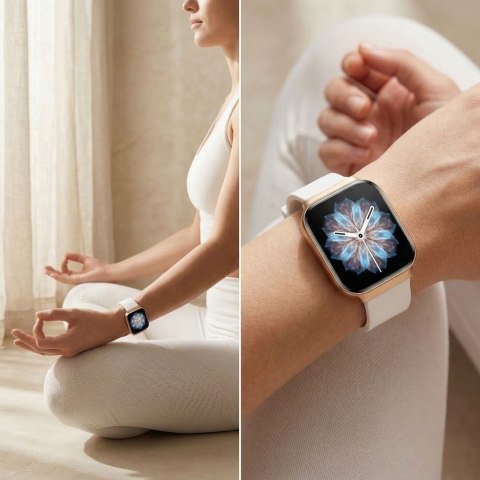 Smartwatch Gravity Różowe Złoto Pasek + Bransoleta GT44-1 Gravity