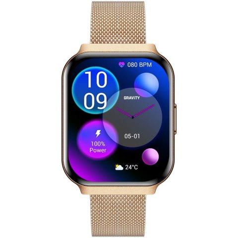 Smartwatch Gravity Różowe Złoto Pasek + Bransoleta GT44-1 Gravity