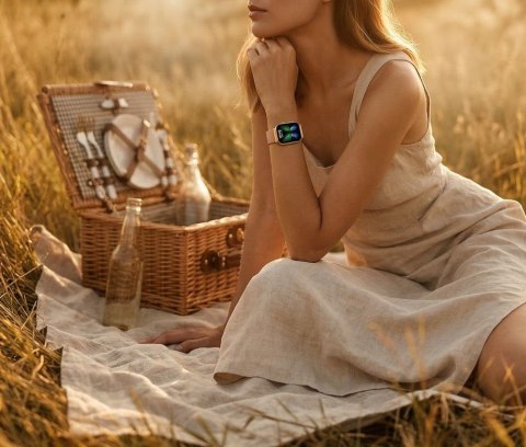 Smartwatch Gravity Różowe Złoto Pasek + Bransoleta GT44-2 Gravity