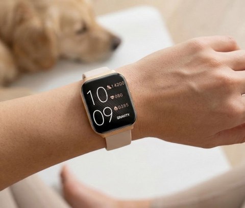 Smartwatch Gravity Różowe Złoto Pasek + Bransoleta GT44-2 Gravity