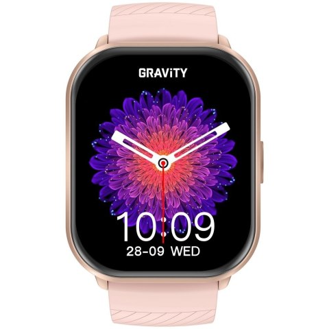 Smartwatch Gravity Różowy Pasek + Bransoleta GT43-1 Gravity