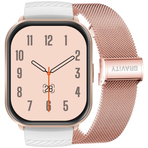 Smartwatch Gravity Różowy Pasek + Bransoleta GT43-4 Gravity