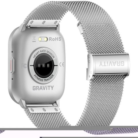 Smartwatch Gravity Srebrny Pasek + Bransoleta GT43-2 Gravity