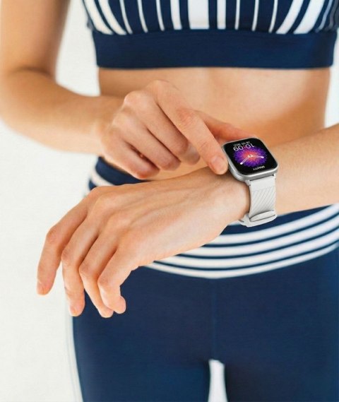 Smartwatch Gravity Srebrny Pasek + Bransoleta GT43-2 Gravity