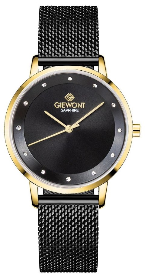 Zegarek Damski Giewont Sapphire Złoto Czarny GW4130-B4 Giewont