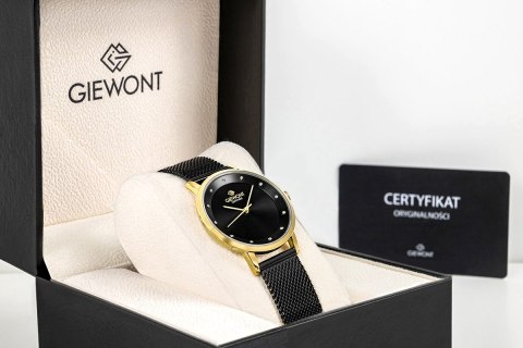 Zegarek Damski Giewont Sapphire Złoto Czarny GW4130-B4 Giewont